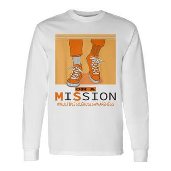 Multiple Sclerosis Ms Awareness Walk On Mission Long Sleeve T-Shirt - Seseable