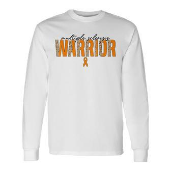 Multiple Sclerosis Warrior Ms Multiple Sclerosis Awareness Long Sleeve T-Shirt - Thegiftio UK