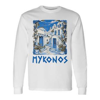 Mykonos Souvenir Mykonos Greece Mykonos Langarmshirts - Geschenkecke