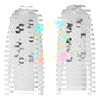 Niños 4º Cumpleaños Espacio Regalos 4 Años Astronauta Camiseta de manga larga - Regaloses