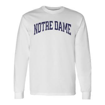 Notre Dame Vintage City Long Sleeve T-Shirt | Mazezy