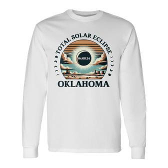 Oklahoma Eclipse 40824 America Total Solar Eclipse 2024 Long Sleeve T-Shirt - Monsterry