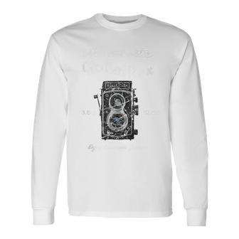 Old Vintage Rolleiflex Camera Distressed Long Sleeve T-Shirt - Monsterry AU