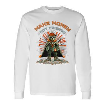 Olive Green And Orange Graphic Long Sleeve T-Shirt - Monsterry AU