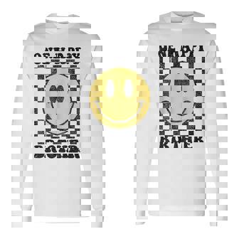 One Happy Dude Brother Happy Face 1St Birthday Party Family Long Sleeve T-Shirt | Mazezy