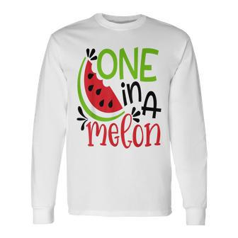 One In A Melon Adorable Cute Fun Summer Watermelon Long Sleeve T-Shirt - Monsterry UK
