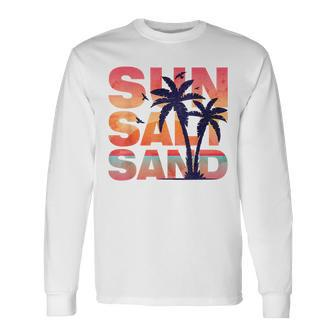 Palm Tree T- Long Sleeve T-Shirt - Monsterry