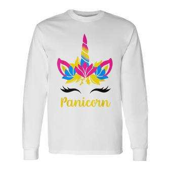 Panicorn Unicorn Pansexual Lgbtq Pride Long Sleeve T-Shirt - Monsterry AU
