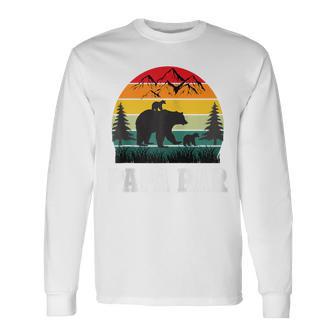 Papa Bär Mit Zwillingenatertag Retroater & Opa Geschenk Kapuzenjacke Langarmshirts - Geschenkecke