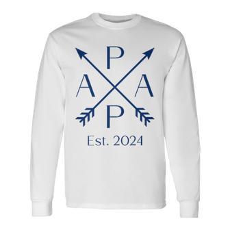 Papa Est 2024 Papa Est 2024 Langarmshirts - Geschenkecke