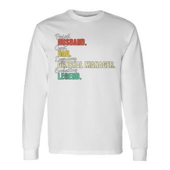 Papa General Manager Legende Kapuzenjacke Langarmshirts - Geschenkecke