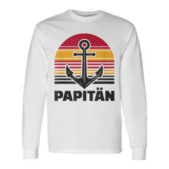 Papitänatertag Bester Papa Anker Norden Kapitän Langarmshirts - Geschenkecke