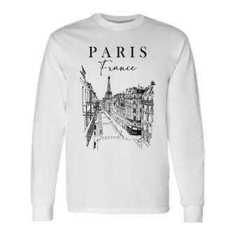 Paris France City Of Love Paris Traveling Paris Is Calling Long Sleeve T-Shirt - Thegiftio UK