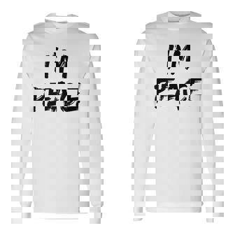 I Come In Peace I'm Peace Matching Couples Long Sleeve T-Shirt | Mazezy