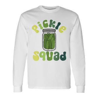 Pickle Squad Pickle Lover Humor Colorful Long Sleeve T-Shirt - Monsterry