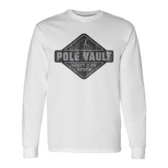 Pole Vault Distressed Vintage Look Pole Vaulting Long Sleeve T-Shirt - Monsterry DE