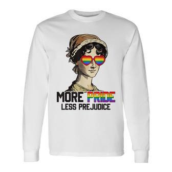 More Pride Less Prejudice Lgbt Gay Proud Ally Pride Month Long Sleeve T-Shirt - Seseable