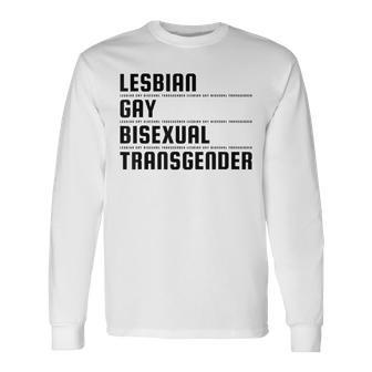 Pride Month Lesbian Gay Bisexual Transgender Lgbtq Long Sleeve T-Shirt - Thegiftio UK