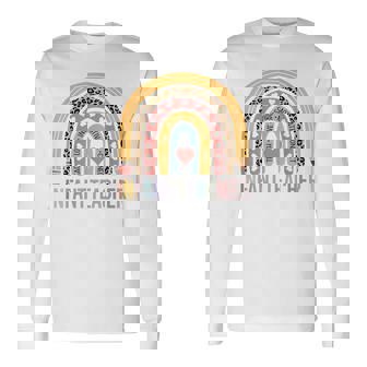 Profesor Infantil 100º Día De Escuela Arco Iris Camiseta de manga larga - Regaloses