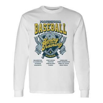Professional Baseball Spring Training 2024 Florida Cities Long Sleeve T-Shirt - Seseable