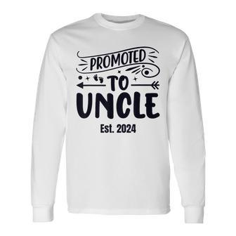 Promoted To Uncle 2024 Soon To Be Uncle Mens Long Sleeve T-Shirt | Mazezy CA