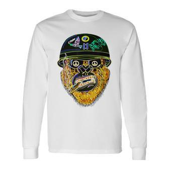 Psychedelic Stoned Gorilla Ape Long Sleeve T-Shirt - Monsterry CA