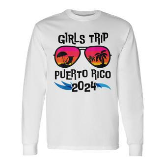 Puerto Rico Girls Trip 2024 Vacation Group Weekend Party Long Sleeve T-Shirt | Mazezy