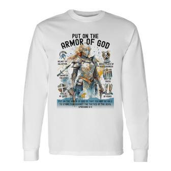 Put On The Full Armor Of God-Shield Ephesians 6 Long Sleeve T-Shirt - Monsterry