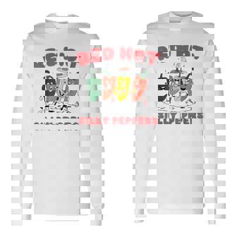 Red Hot Silly Peppers Singing Long Sleeve T-Shirt - Seseable