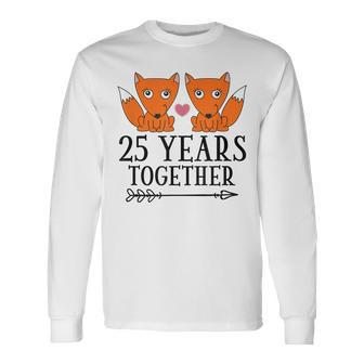 Regalo Del 25 Aniversario Para Parejas 25 Años Juntos Camiseta de manga larga - Regaloses