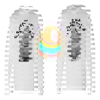 Respeta El Capibara Lindo Roedor Capibara Camiseta de manga larga - Regaloses