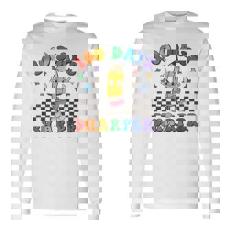 Retro 100 Days Sharper Little Pencil 100 Days Of School Long Sleeve T-Shirt - Monsterry