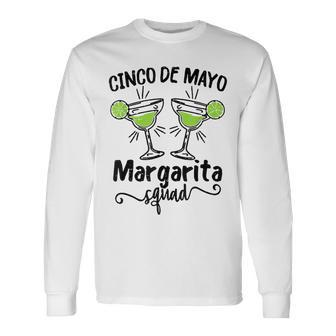 Retro Cinco De Mayo Fiesta Margarita Squad Long Sleeve T-Shirt - Seseable