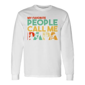 Retro Papa Line Worker Papa Witzigatertag Langarmshirts - Geschenkecke