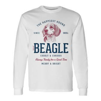 Retro Styled Vintage Beagle Long Sleeve T-Shirt - Monsterry CA