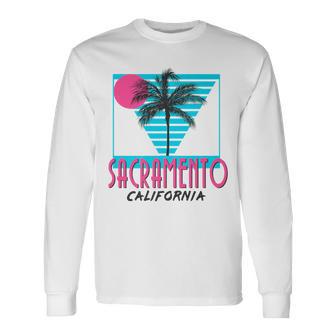 Sacramento California T Retro Ca Cool Long Sleeve T-Shirt - Monsterry UK