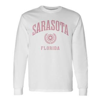 Sarasota Fl Vintage College Sports Long Sleeve T-Shirt | Mazezy