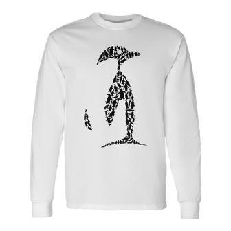 Silhouette Penguins For Penguin Lover Penguin Long Sleeve T-Shirt - Monsterry DE