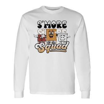Smores Squad Marshmallow Camping Crew Campfire Matching Long Sleeve T-Shirt | Mazezy CA