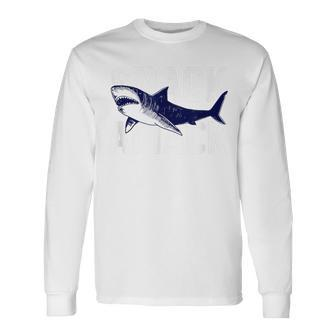 Snack Attack Shark Logo Long Sleeve T-Shirt - Monsterry DE