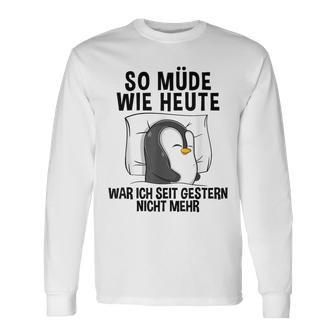 So Müde Wie Heute Penguin Pyjamas Costume Nightdress Penguin Langarmshirts - Seseable