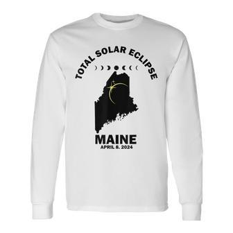Solar Eclipse 2024 Maine Solar Eclipse Long Sleeve T-Shirt - Monsterry DE