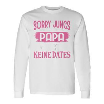 Sorry Jungs Papa Sagt Keine Dates Geschenkater Für Tochter Raglan Langarmshirts - Geschenkecke