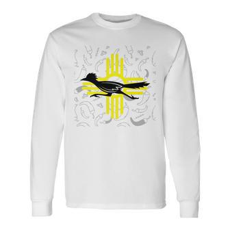 Southwestern New Mexico Spirit Road Runner Zia Chile Pepper Long Sleeve T-Shirt - Monsterry AU