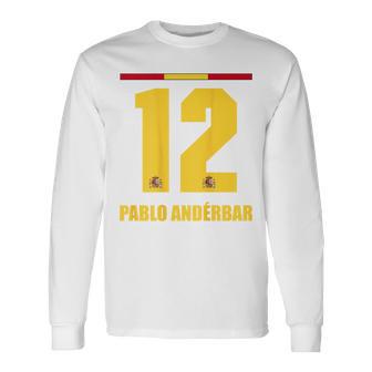 Spain Sauf Jersey Pablo Anderbar Langarmshirts - Seseable