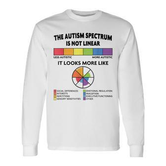 Spectrum Is Not Linear Autistic Pride Autism Awareness Month Long Sleeve T-Shirt | Mazezy