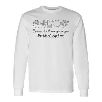 Speech Therapy Language Pathologist Mental Slp Women Long Sleeve T-Shirt - Monsterry CA