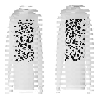 Spotted White With Black Polka Dots Dalmatian Long Sleeve T-Shirt - Thegiftio UK