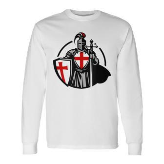 St Georges Day English Flag Cross Of St George England Long Sleeve T-Shirt - Thegiftio UK