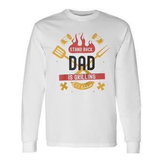 Stand Back Papa Grillt Raglan Langarmshirts - Geschenkecke